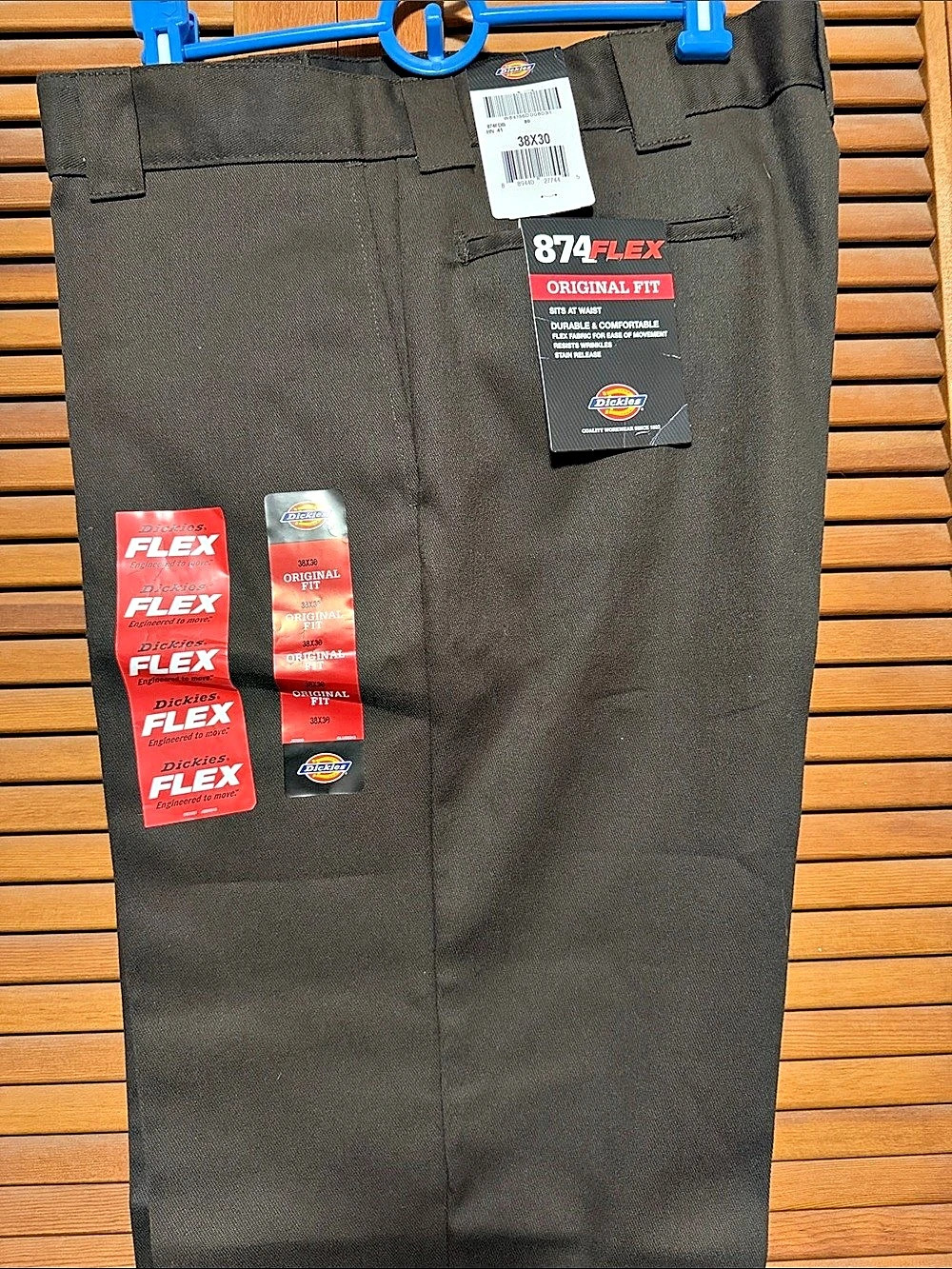 Dickies 874 FLEX Original Fit Original Fit Brown Waist 38x30 NWT